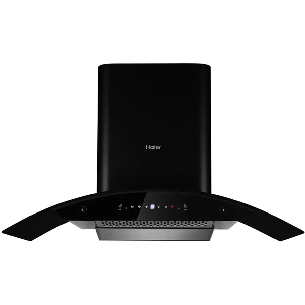 Haier 90 cm HIH-G90HM-G Auto Clean Wall Mounted Black Chimney