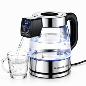 Wonderchef Crystal Tap & Flow Glass Kettle & Hot Water Dispenser 1.7L