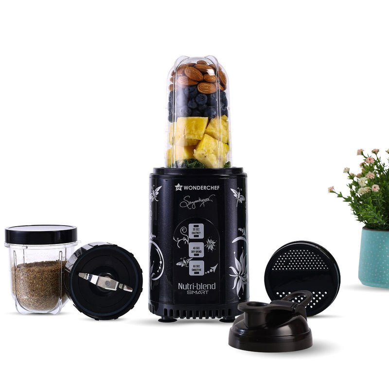 Wonderchef Nutri-blend SMART Automatic Mixer Grinder with Dual Pulse Function 500W 2 Jars