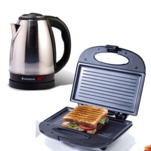 Wonderchef Prato Plus Griller (800W) & Crescent Electric Kettle Combo 1.8L
