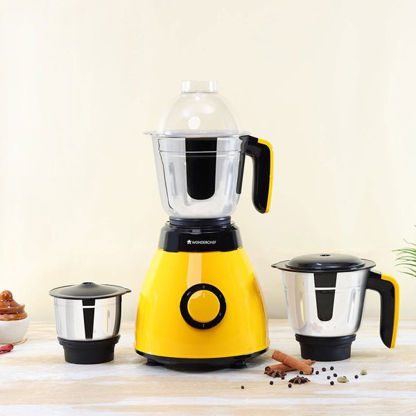 Wonderchef Vesper Mixer Grinder 600W - Yellow