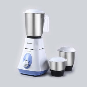 Wonderchef Vietri Mixer Grinder 500W With 3 Stainless Steel Jars (White & Blue) 3 Jars