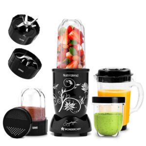 Wonderchef Nutri-blend 500W Mixer Grinder 4 Jars Black