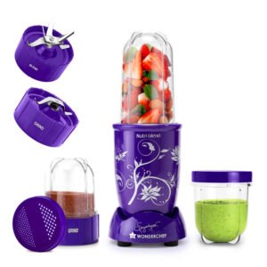 Wonderchef Nutri-blend 500W Mixer Grinder 3 Jars Purple