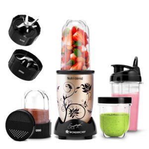 Wonderchef Nutri-blend 500W Mixer Grinder 3 Jars Champagne