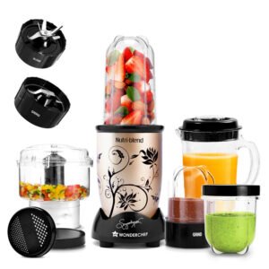Wonderchef Nutri-blend Juicer, Mixer, Grinder, Smoothie Maker & Chopper Champagne