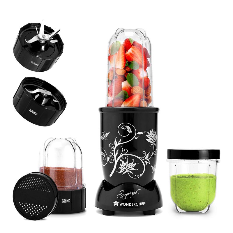 Wonderchef Nutri-blend 500W Mixer Grinder 3 Jars Black