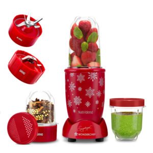Wonderchef Nutri-blend Snowflakes 500W Mixer Grinder 3 Jars Red