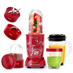 Wonderchef Nutri-blend 500W Mixer Grinder 4 Jars Red