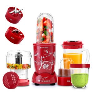 Wonderchef Nutri-blend Juicer, Mixer, Grinder, Smoothie Maker & Chopper Red