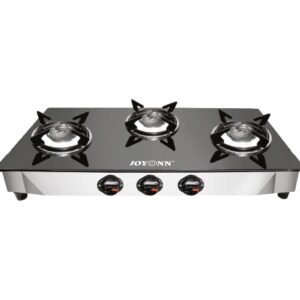 Joyonn 3Burner Gas Cooktop - Glass Top & Brass Burner