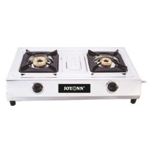 Joyonn 2-Burner Gas Cooktop - Stainless Steel Body