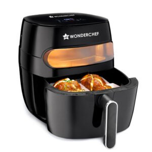 Wonderchef Renewed Swift Digital Air Fryer with Window 6L 1350W Black