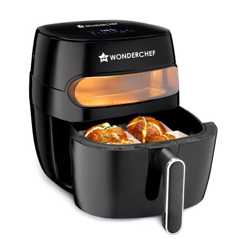 Wonderchef Renewed Swift Digital Air Fryer with Window 6L 1350W Black