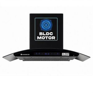 Wonderchef Ultra Curve 90cm Filterless Auto-clean Chimney Black