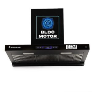 Wonderchef Ultra Sleek 90cm Filterless Auto-clean Chimney Black
