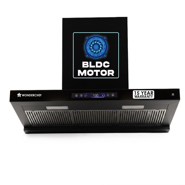 Wonderchef Ultra Sleek 90cm Filterless Auto-clean Chimney Black