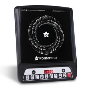 Wonderchef Vista Induction Electric Cooktop with Crystal Glass for Kitchens 1400W