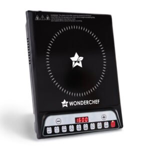 Wonderchef Vista Induction Electric Cooktop with Crystal Glass for Kitchens 1600W