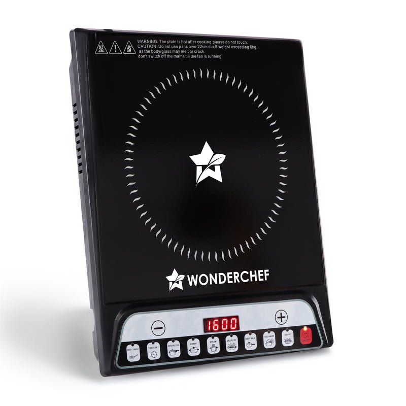 Wonderchef Vista Induction Electric Cooktop with Crystal Glass for Kitchens 1600W